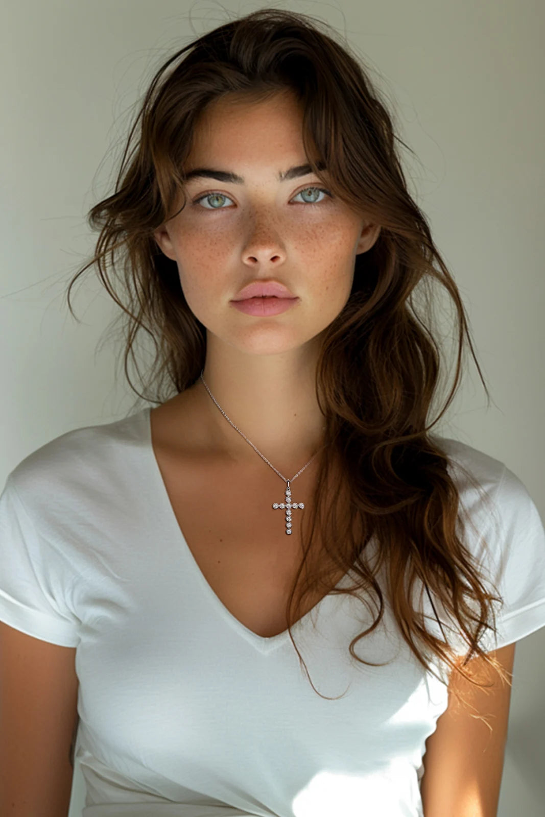 3.3cttw Moissanite Cross Pendant – 925 Silver Iced Out Necklace