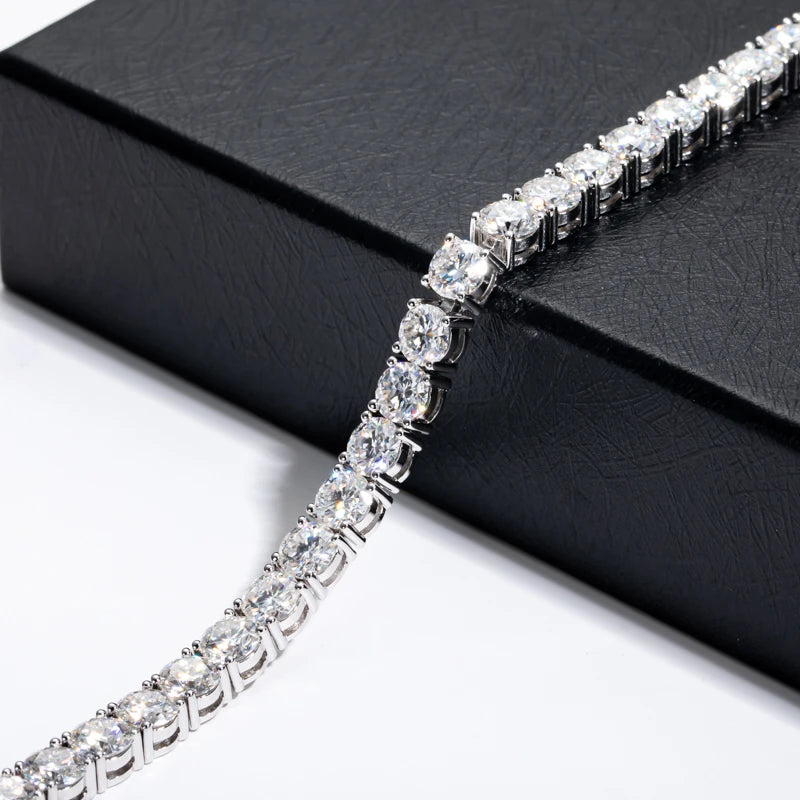 Moissanite Tennis Bracelet – 925 Silver