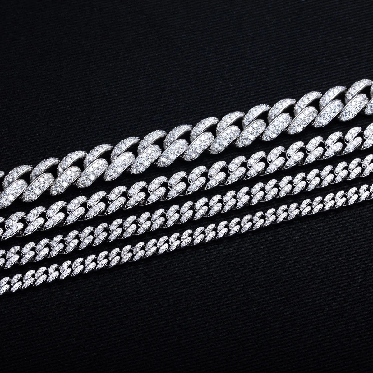 Moissanite Cuban Link Bracelet – 925 Silver Iced Out Hip Hop Jewelry