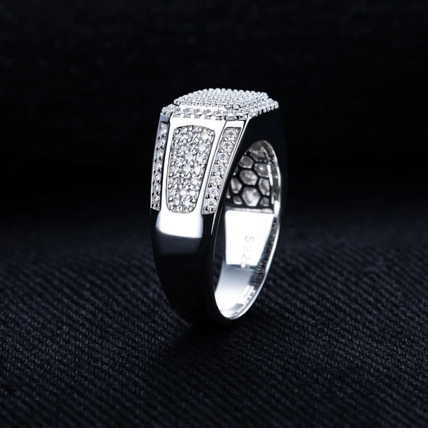 Moissanite Ring – 925 Sterling Silver Iced Out Hip Hop Jewelry