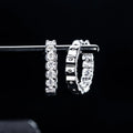 2.6cttw Moissanite Hoop Earrings – 925 Silver