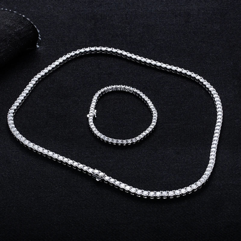 3mm Moissanite Tennis Bracelet – 925 Silver Iced Out Jewelry