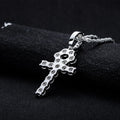 Moissanite Cross Pendant – 925 Silver Hip Hop Necklace