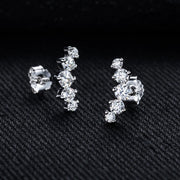 1.04cttw Moissanite Stud Earrings – 925 Silver Hip Hop Jewelry