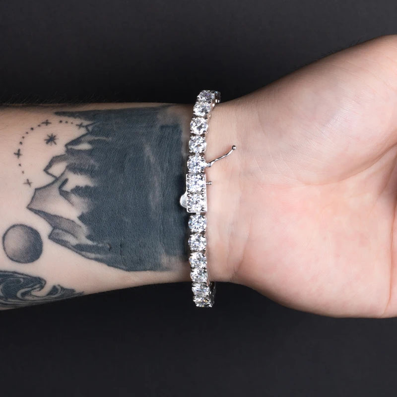 3mm Moissanite Tennis Bracelet – 925 Silver Iced Out Jewelry