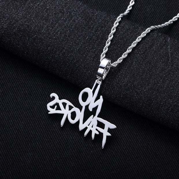 “NO FAVORS” Moissanite Pendant Necklace – 14K Gold Plated