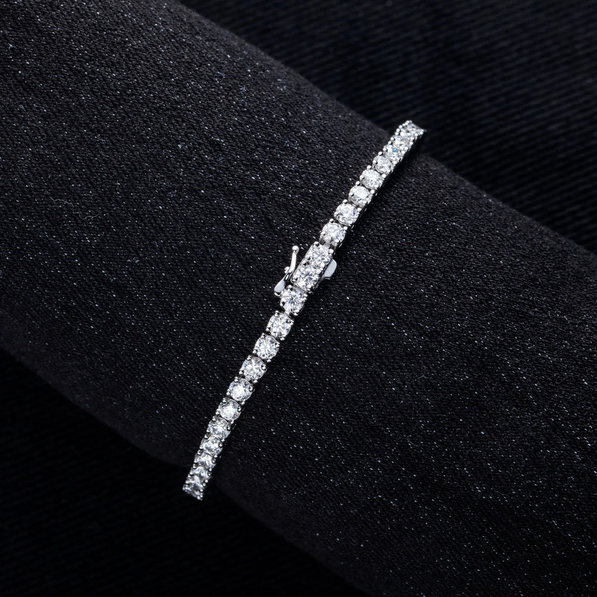 Moissanite Tennis Bracelet – 925 Silver