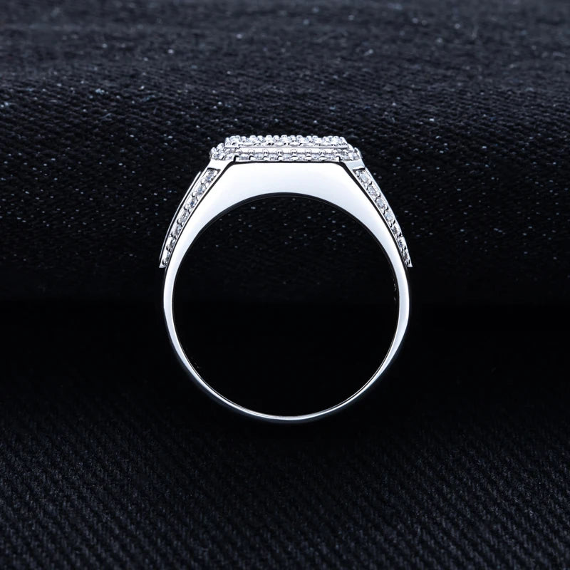 Moissanite Ring – 925 Sterling Silver Iced Out Hip Hop Jewelry