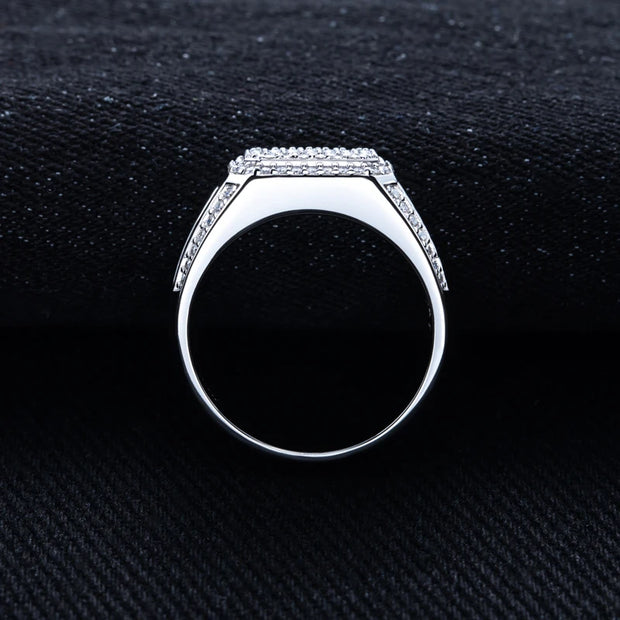 Moissanite Ring – 925 Sterling Silver Iced Out Hip Hop Jewelry