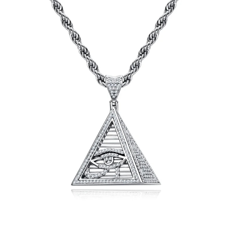 Moissanite Iced Out Pendant – 925 Silver Hip Hop Necklace for Men
