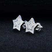 0.27ct Star Moissanite Stud Earrings – 925 Silver