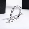 Black & White Moissanite Tennis Bracelet – 925 Silver