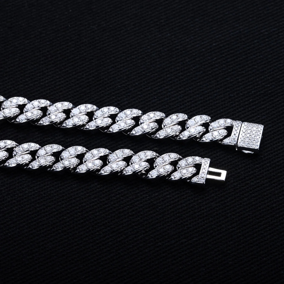 Moissanite Cuban Link Bracelet – 925 Silver Iced Out Hip Hop Jewelry