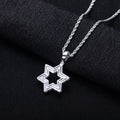 Star of David Moissanite Pendant – 14K Gold Plated Hip Hop Necklace