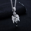 Moissanite Blessed Angel Pendant – 925 Silver Hip Hop Necklace