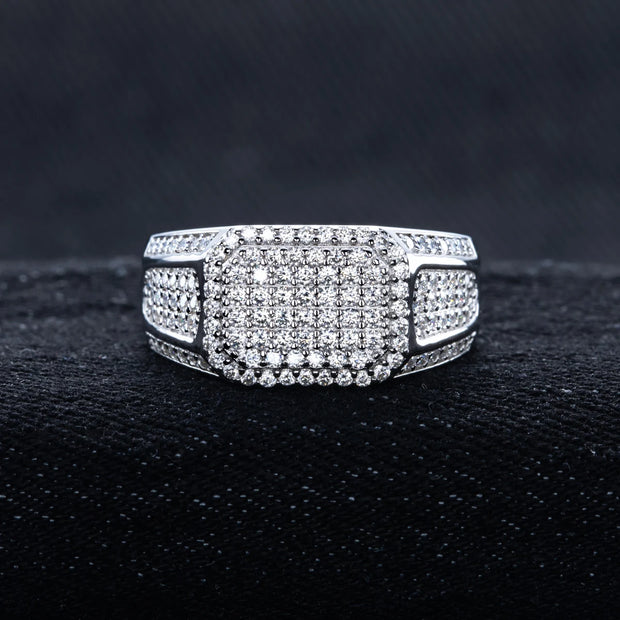 Moissanite Ring – 925 Sterling Silver Iced Out Hip Hop Jewelry