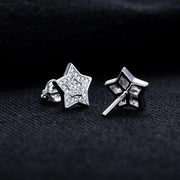 0.27ct Star Moissanite Stud Earrings – 925 Silver