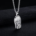 Moissanite Masked Head Pendant – 925 Silver Hip Hop Necklace