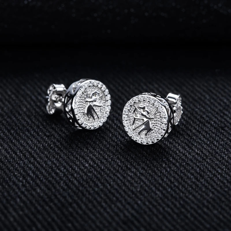 Moissanite Angel Stud Earrings – 925 Silver Iced Out