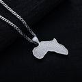Moissanite Africa Map Pendant – 925 Silver Hip Hop Necklace