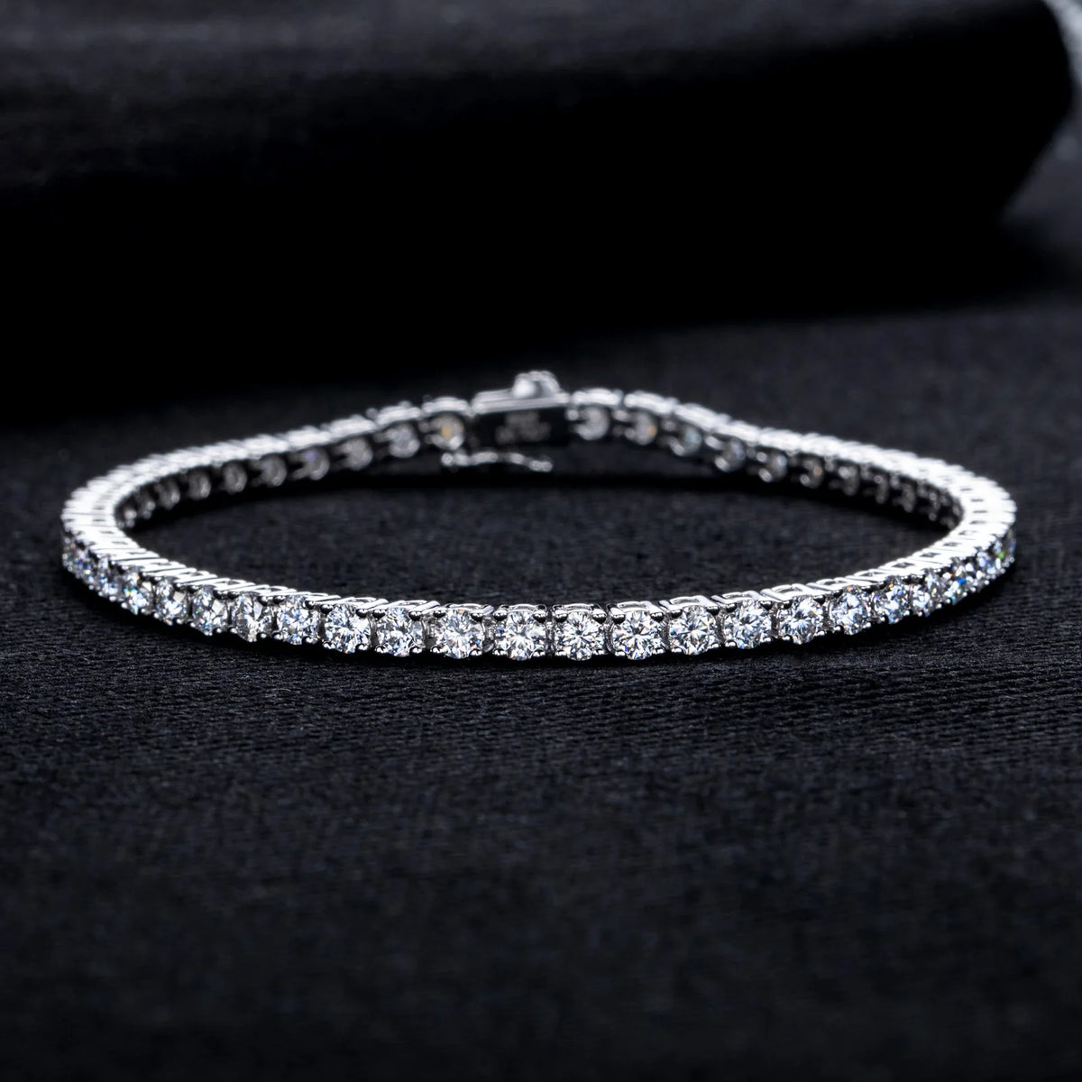 3mm Moissanite Tennis Bracelet – 925 Silver Iced Out Jewelry