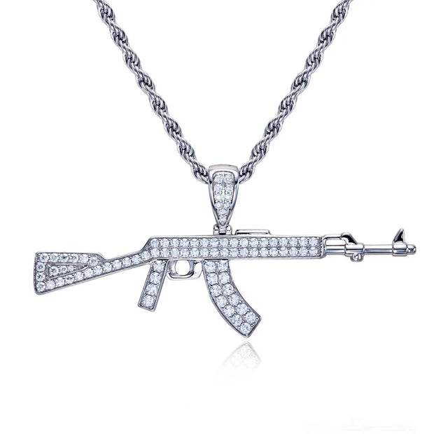 1.87cttw Moissanite AK Pendant – 925 Silver Iced Necklace