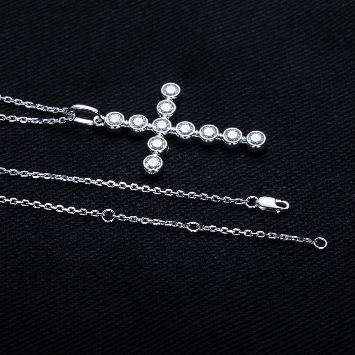 3.3cttw Moissanite Cross Pendant – 925 Silver Iced Out Necklace