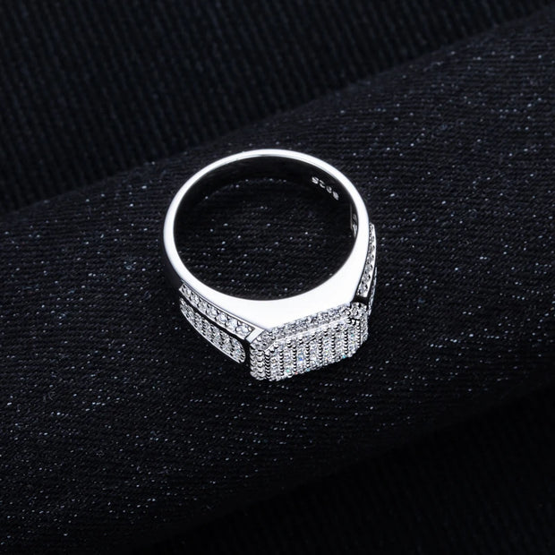 Moissanite Ring – 925 Sterling Silver Iced Out Hip Hop Jewelry