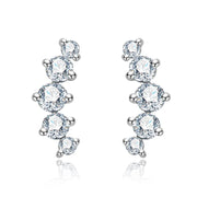 1.04cttw Moissanite Stud Earrings – 925 Silver Hip Hop Jewelry