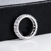 0.5ct Moissanite Dual-Cut Wedding Band – 925 Silver Fine Jewelry