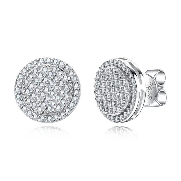 0.9cttw Moissanite Stud Earrings – 925 Silver