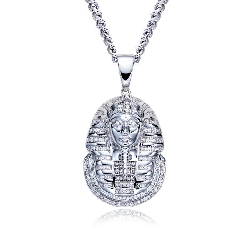 Moissanite Pharaoh Pendant – 925 Silver Hip Hop Necklace