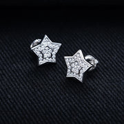 0.27ct Star Moissanite Stud Earrings – 925 Silver