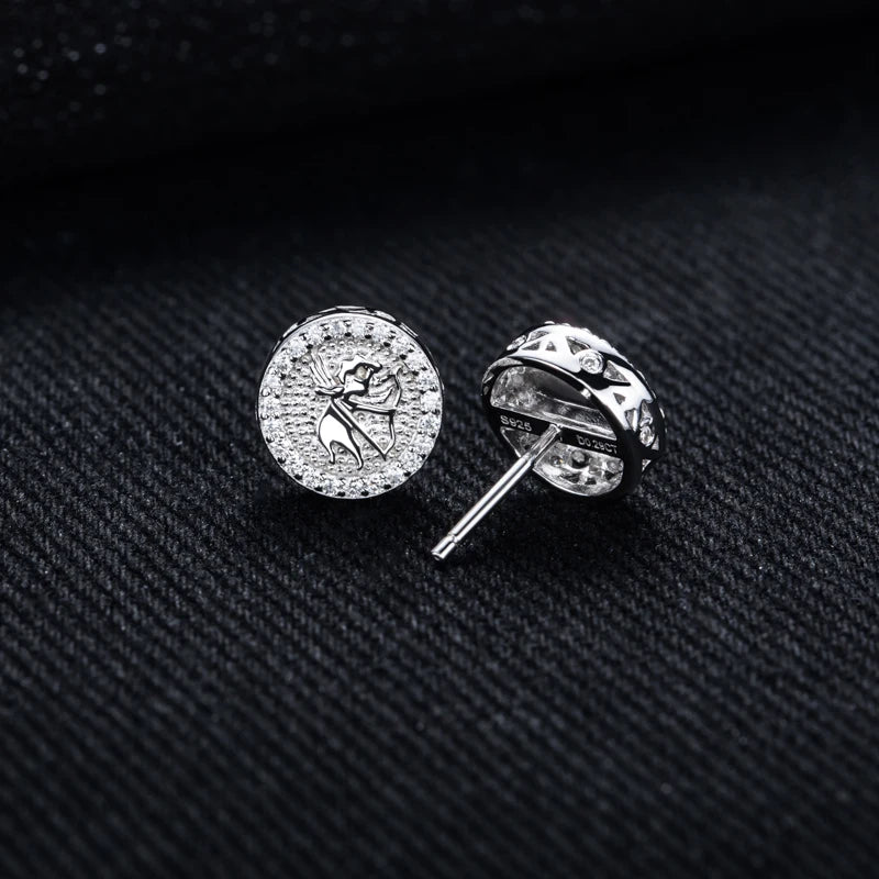 Moissanite Angel Stud Earrings – 925 Silver Iced Out