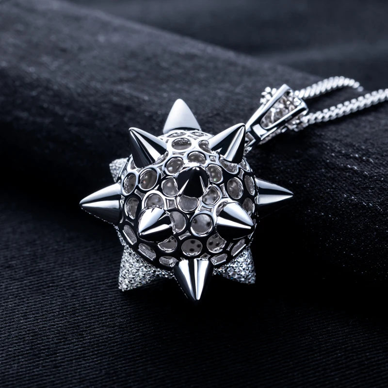 11.35cttw Moissanite Meteor Hammer Pendant – 925 Silver Hip Hop Necklace
