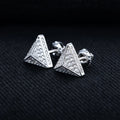 Moissanite Triangle Stud Earrings – 925 Silver