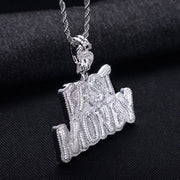“Fast Money” Moissanite Pendant – 14K Gold Plated Necklace