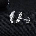 1.04cttw Moissanite Stud Earrings – 925 Silver Hip Hop Jewelry