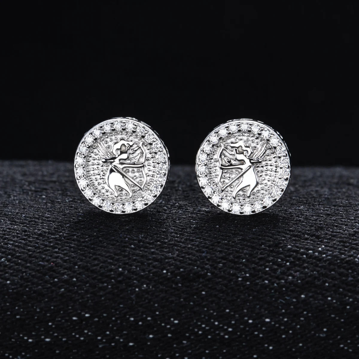 Moissanite Angel Stud Earrings – 925 Silver Iced Out