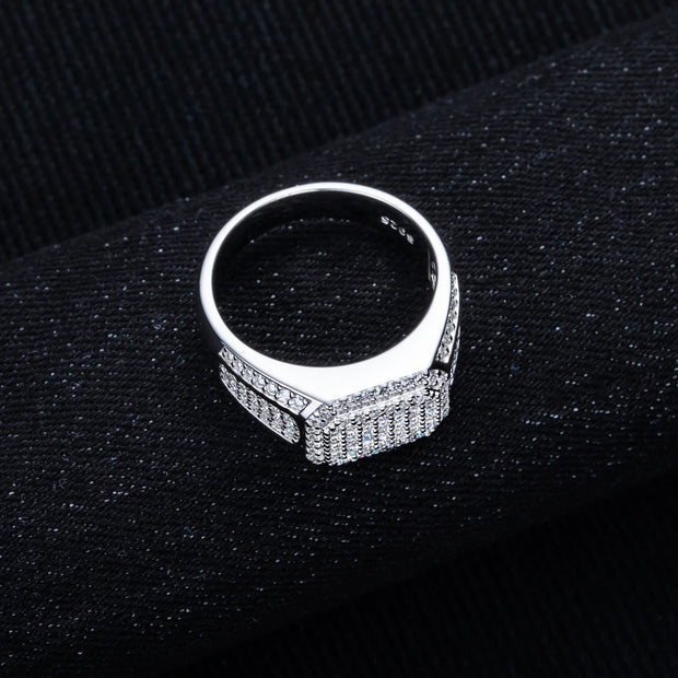 Moissanite Ring – 925 Sterling Silver Iced Out Hip Hop Jewelry