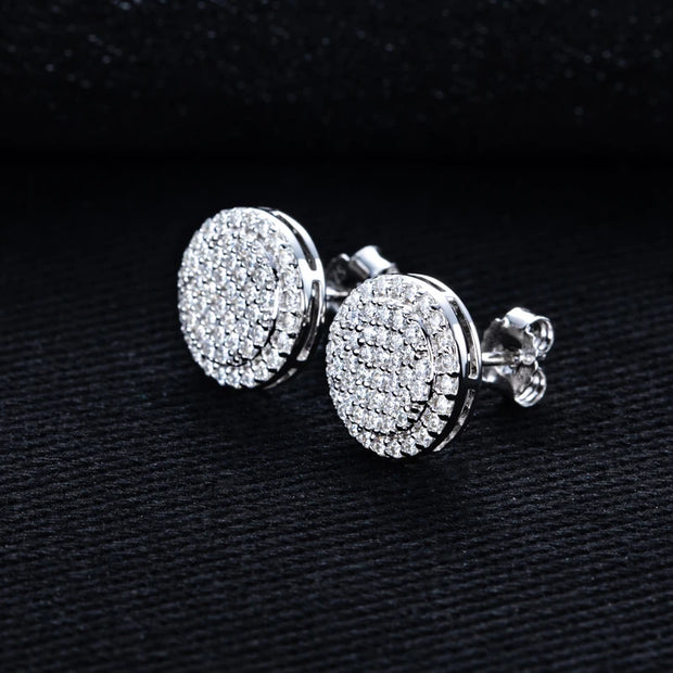 0.9cttw Moissanite Stud Earrings – 925 Silver