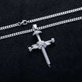 Moissanite Screw Cross Pendant – 925 Silver Hip Hop Necklace