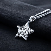 1.8ct Moissanite Lucky Star Pendant – 925 Sterling Silver Hip Hop Necklace for Men