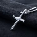 Moissanite Screw Cross Pendant – 925 Silver Hip Hop Necklace