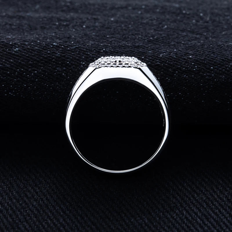 Moissanite Men’s Ring – 1.06cttw 925 Silver Gold Plated Hip Hop Jewelry