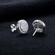 0.9cttw Moissanite Stud Earrings – 925 Silver