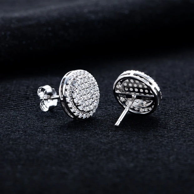 0.9cttw Moissanite Stud Earrings – 925 Silver