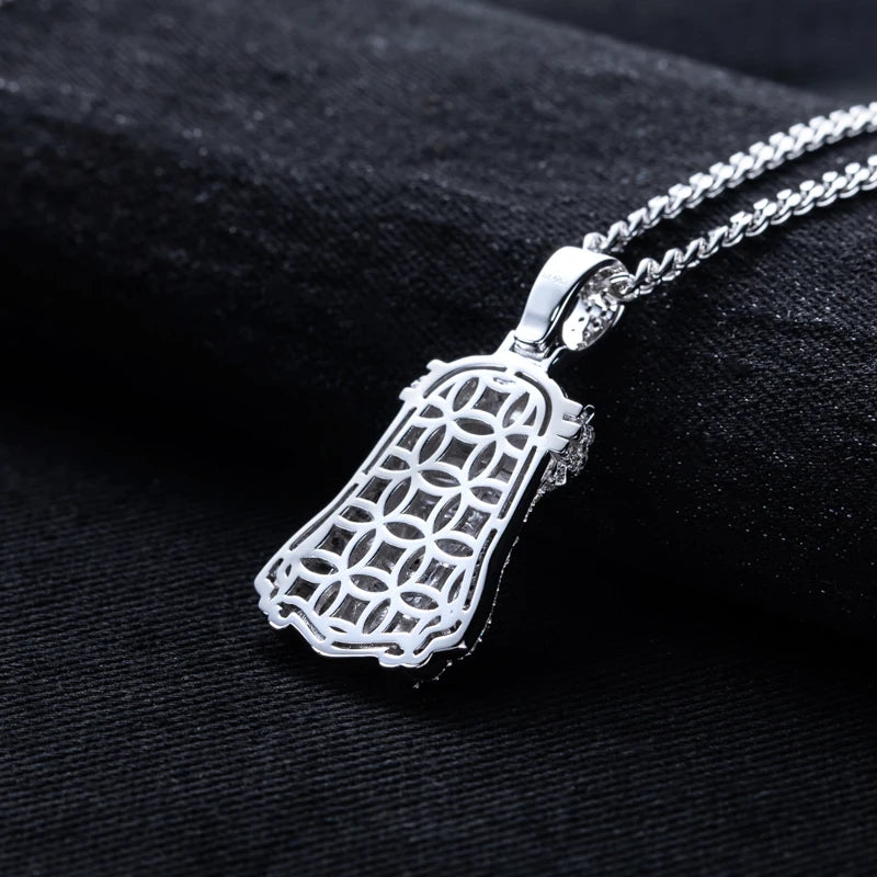 Moissanite Jesus Pendant – 925 Silver Iced Out Necklace