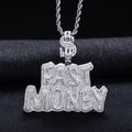 “Fast Money” Moissanite Pendant – 14K Gold Plated Necklace