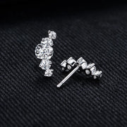 1.04cttw Moissanite Stud Earrings – 925 Silver Hip Hop Jewelry